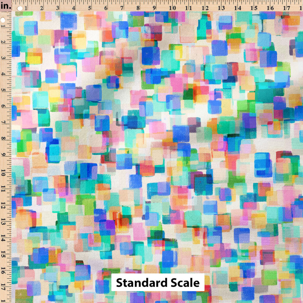 Ruler Scale for Painterly Mosaic Squares by Rachel Parker